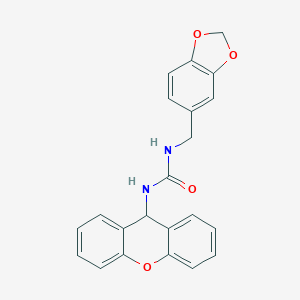 molecular formula C22H18N2O4 B249448 N-(1,3-benzodioxol-5-ylmethyl)-N'-(9H-xanthen-9-yl)urea 