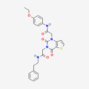 2-[2,4-dioxo-3-[2-oxo-2-(phenethylamino)ethyl]thieno[3,2-d]pyrimidin-1(2H,4H)-yl]-N-(4-ethoxyphenyl)acetamide