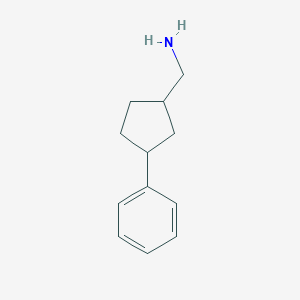 molecular formula C12H17N B2494495 (3-Phenylcyclopentyl)methanamine CAS No. 1232061-72-1