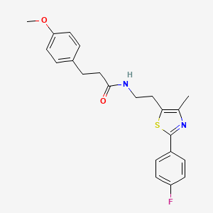 N-{2-[2-(4-fluorophenyl)-4-methyl-1,3-thiazol-5-yl]ethyl}-3-(4-methoxyphenyl)propanamide