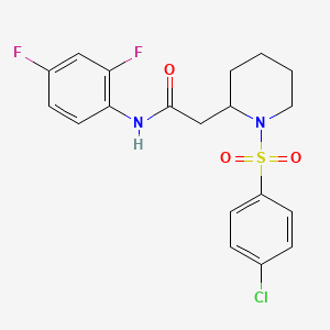 2-(1-((4-chlorophenyl)sulfonyl)piperidin-2-yl)-N-(2,4-difluorophenyl)acetamide
