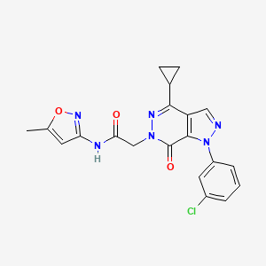 2-(1-(3-chlorophenyl)-4-cyclopropyl-7-oxo-1H-pyrazolo[3,4-d]pyridazin-6(7H)-yl)-N-(5-methylisoxazol-3-yl)acetamide