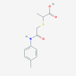 molecular formula C12H15NO3S B2494519 2-({[(4-Methylphenyl)carbamoyl]methyl}sulfanyl)propanoic acid CAS No. 757220-97-6