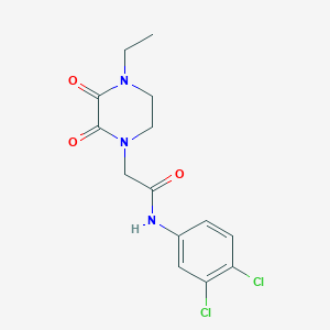 molecular formula C14H15Cl2N3O3 B2494535 N-(3,4-dichlorophenyl)-2-(4-ethyl-2,3-dioxopiperazin-1-yl)acetamide CAS No. 868680-46-0