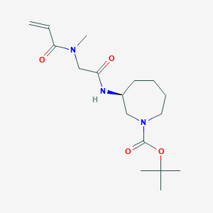 Tert-butyl (3S)-3-[[2-[methyl(prop-2-enoyl)amino]acetyl]amino]azepane-1-carboxylate