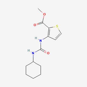 molecular formula C13H18N2O3S B2494546 Methyl 3-[(cyclohexylcarbamoyl)amino]thiophene-2-carboxylate CAS No. 544701-60-2