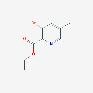 molecular formula C9H10BrNO2 B2494556 Ethyl 3-bromo-5-methyl-pyridine-2-carboxylate CAS No. 1804864-60-5