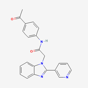 N-(4-acetylphenyl)-2-(2-(pyridin-3-yl)-1H-benzo[d]imidazol-1-yl)acetamide