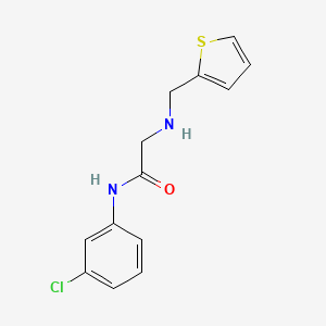 molecular formula C13H13ClN2OS B2494566 N-(3-chlorophenyl)-2-[(thiophen-2-ylmethyl)amino]acetamide CAS No. 1099012-21-1