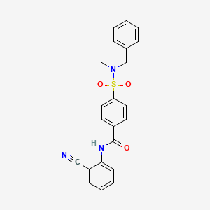 4-[benzyl(methyl)sulfamoyl]-N-(2-cyanophenyl)benzamide