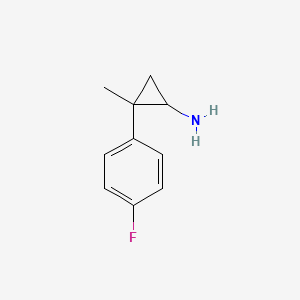 molecular formula C10H12FN B2494571 2-(4-Fluorophenyl)-2-methylcyclopropan-1-amine CAS No. 1247184-31-1