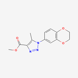 methyl 1-(2,3-dihydro-1,4-benzodioxin-6-yl)-5-methyl-1H-1,2,3-triazole-4-carboxylate