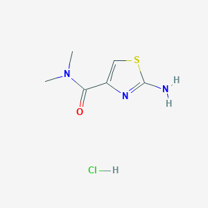 molecular formula C6H10ClN3OS B2494579 2-amino-N,N-dimethyl-1,3-thiazole-4-carboxamide hydrochloride CAS No. 1955497-90-1