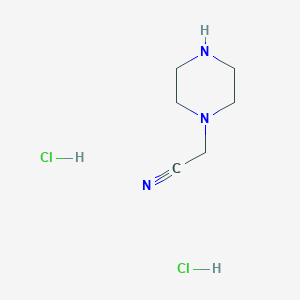 molecular formula C6H13Cl2N3 B2494593 2-(Piperazin-1-yl)acetonitrile dihydrochloride CAS No. 1044707-17-6; 58619-56-0