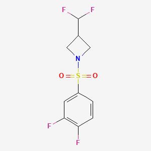 molecular formula C10H9F4NO2S B2494599 1-(3,4-difluorobenzenesulfonyl)-3-(difluoromethyl)azetidine CAS No. 2309599-55-9