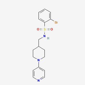 molecular formula C17H20BrN3O2S B2494600 2-bromo-N-((1-(pyridin-4-yl)piperidin-4-yl)methyl)benzenesulfonamide CAS No. 2034499-52-8