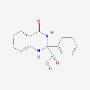 molecular formula C15H12N2O3 B249461 4-Oxo-2-phenyl-1,2,3,4-tetrahydro-2-quinazolinecarboxylic acid 