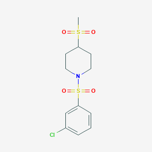 1-((3-Chlorophenyl)sulfonyl)-4-(methylsulfonyl)piperidine
