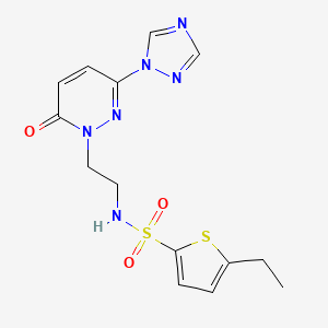 5-ethyl-N-(2-(6-oxo-3-(1H-1,2,4-triazol-1-yl)pyridazin-1(6H)-yl)ethyl)thiophene-2-sulfonamide