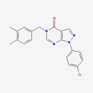 molecular formula C20H17BrN4O B2494641 1-(4-溴苯基)-5-(3,4-二甲基苯甲基)-1,5-二氢-4H-吡唑并[3,4-d]嘧啶-4-酮 CAS No. 1326897-38-4