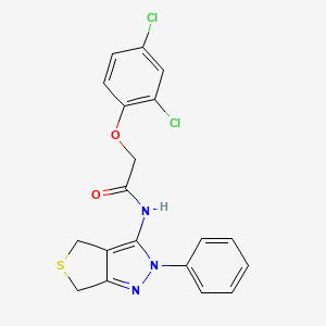 2-(2,4-dichlorophenoxy)-N-(2-phenyl-4,6-dihydrothieno[3,4-c]pyrazol-3-yl)acetamide