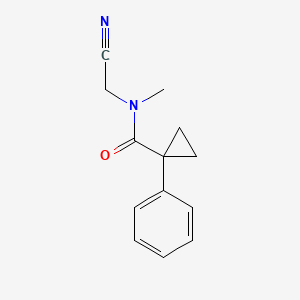 molecular formula C13H14N2O B2494653 N-(cyanomethyl)-N-methyl-1-phenylcyclopropane-1-carboxamide CAS No. 1311646-08-8