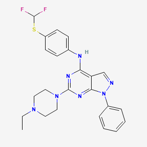 N-{4-[(difluoromethyl)sulfanyl]phenyl}-6-(4-ethylpiperazin-1-yl)-1-phenyl-1H-pyrazolo[3,4-d]pyrimidin-4-amine