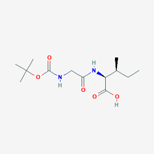 molecular formula C13H24N2O5 B2494664 (2S,3S)-3-methyl-2-[[2-[(2-methylpropan-2-yl)oxycarbonylamino]acetyl]amino]pentanoic acid CAS No. 53481-49-5