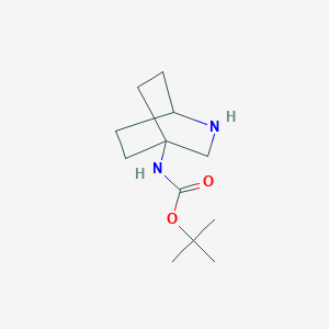 molecular formula C12H22N2O2 B2494672 Tert-butyl N-(2-azabicyclo[2.2.2]octan-4-yl)carbamate CAS No. 2377033-40-2