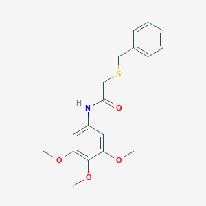 molecular formula C18H21NO4S B249468 2-(benzylsulfanyl)-N-(3,4,5-trimethoxyphenyl)acetamide 