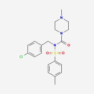 molecular formula C20H24ClN3O3S B2494683 N-(4-chlorobenzyl)-4-methyl-N-tosylpiperazine-1-carboxamide CAS No. 887196-97-6