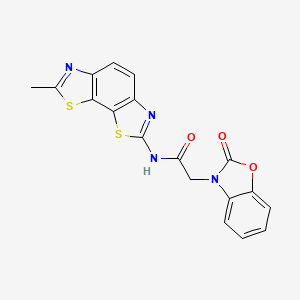 N-(7-methylbenzo[1,2-d:4,3-d']bis(thiazole)-2-yl)-2-(2-oxobenzo[d]oxazol-3(2H)-yl)acetamide