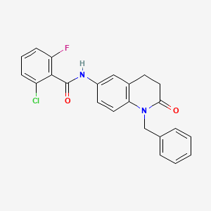 N-(1-benzyl-2-oxo-1,2,3,4-tetrahydroquinolin-6-yl)-2-chloro-6-fluorobenzamide