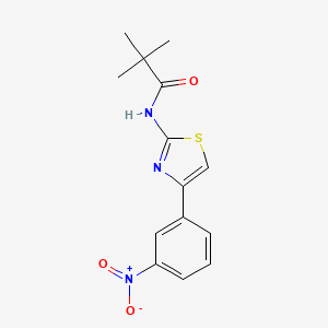 N-(4-(3-nitrophenyl)thiazol-2-yl)pivalamide