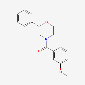 molecular formula C18H19NO3 B2494709 (3-Methoxyphenyl)(2-phenylmorpholino)methanone CAS No. 954009-98-4