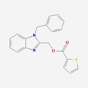 molecular formula C20H16N2O2S B249471 (1-benzyl-1H-benzimidazol-2-yl)methyl thiophene-2-carboxylate 
