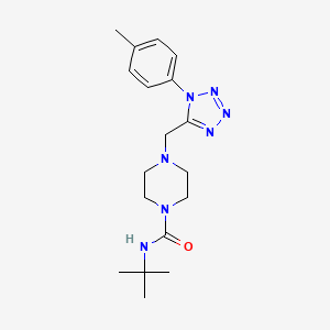 N-(tert-butyl)-4-((1-(p-tolyl)-1H-tetrazol-5-yl)methyl)piperazine-1-carboxamide