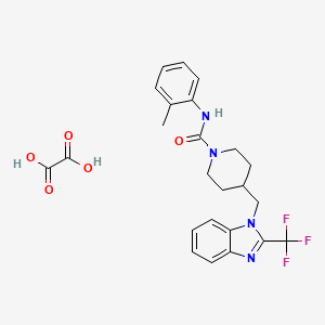 N-(o-tolyl)-4-((2-(trifluoromethyl)-1H-benzo[d]imidazol-1-yl)methyl)piperidine-1-carboxamide oxalate