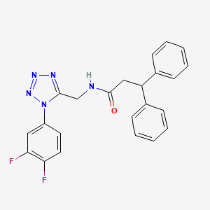 N-((1-(3,4-difluorophenyl)-1H-tetrazol-5-yl)methyl)-3,3-diphenylpropanamide