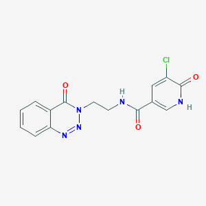 5-chloro-6-hydroxy-N-(2-(4-oxobenzo[d][1,2,3]triazin-3(4H)-yl)ethyl)nicotinamide
