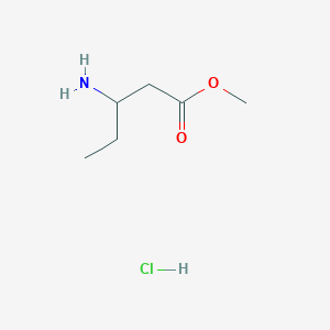 molecular formula C6H14ClNO2 B2494731 Methyl 3-aminopentanoate hydrochloride CAS No. 119924-95-7