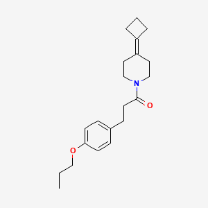 molecular formula C21H29NO2 B2494738 1-(4-Cyclobutylidenepiperidin-1-yl)-3-(4-propoxyphenyl)propan-1-one CAS No. 2319850-46-7