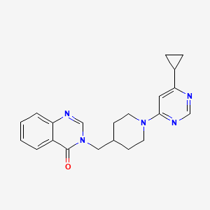 3-[[1-(6-Cyclopropylpyrimidin-4-yl)piperidin-4-yl]methyl]quinazolin-4-one