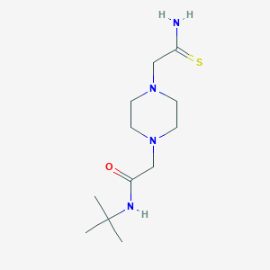 molecular formula C12H24N4OS B2494744 2-[4-(2-氨基-2-硫代乙基)哌嗪-1-基]-N-(叔丁基)乙酰胺 CAS No. 871673-31-3