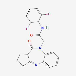 N-(2,6-Difluorophenyl)-2-(4-oxo-1,2,3,3a-tetrahydrocyclopenta[c][1,5]benzodiazepin-5-yl)acetamide