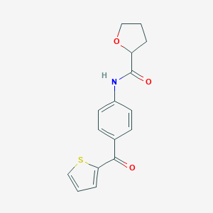 molecular formula C16H15NO3S B249476 N-[4-(2-thienylcarbonyl)phenyl]tetrahydro-2-furancarboxamide 
