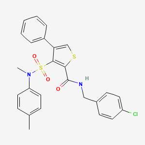 molecular formula C26H23ClN2O3S2 B2494767 N-(4-氯苄基)-3-(N-甲基-N-(对甲苯基)磺酰基)-4-苯基噻吩-2-甲酸酰胺 CAS No. 1112419-05-2