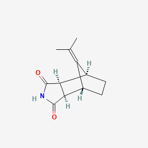 molecular formula C12H15NO2 B2494776 rel-(3aR,4R,7S,7aS)-8-(1-methylethylidene)hexahydro-1H-4,7-methanoisoindole-1,3-dione CAS No. 166878-52-0