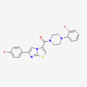 (6-(4-Fluorophenyl)imidazo[2,1-b]thiazol-3-yl)(4-(2-fluorophenyl)piperazin-1-yl)methanone