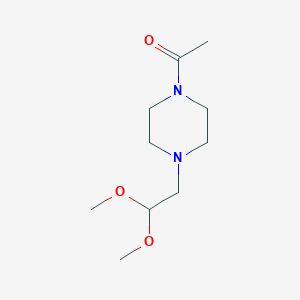 molecular formula C10H20N2O3 B2494785 1-[4-(2,2-Dimethoxyethyl)piperazin-1-yl]ethanon CAS No. 1538673-56-1